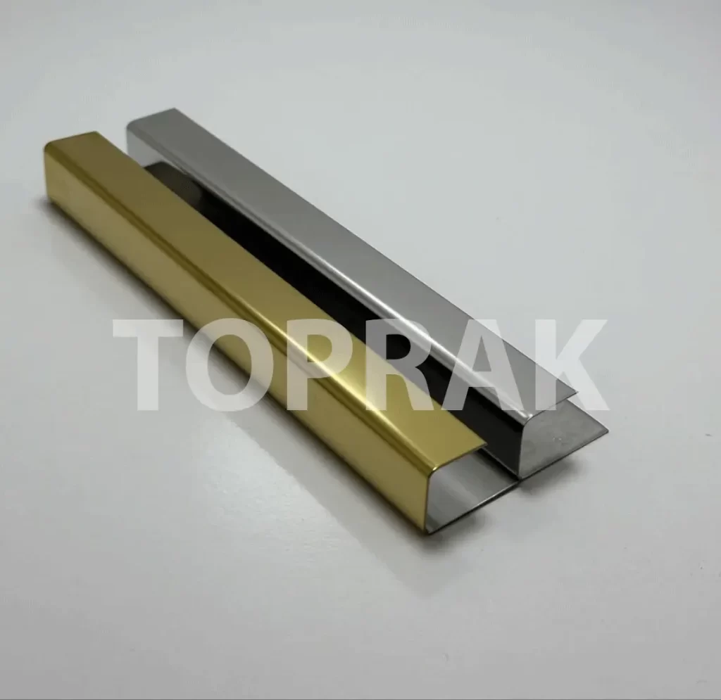 نوار کنج استیل و آلومینیوم توپراک | محافظ و تزئین گوشهها با کیفیت برتر 1 نوار کنج استیل توپراک