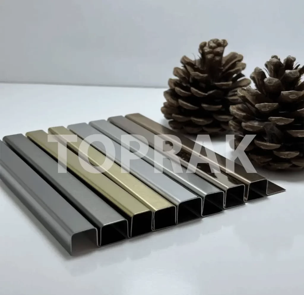 نوار کنج استیل و آلومینیوم توپراک | محافظ و تزئین گوشهها با کیفیت برتر 3 نوار کنج کاشی استیل توپراک