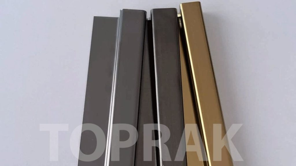 نوار کنج استیل و آلومینیوم توپراک | محافظ و تزئین گوشهها با کیفیت برتر 5 خرید انواع نوار کنج ،نبشی روکار در توپراک