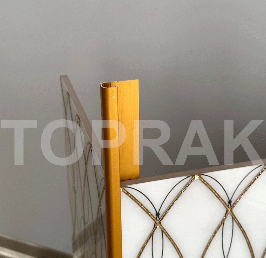 نوار کنج استیل و آلومینیوم توپراک | محافظ و تزئین گوشهها با کیفیت برتر 8 نوار کنج سرامیک کد 100