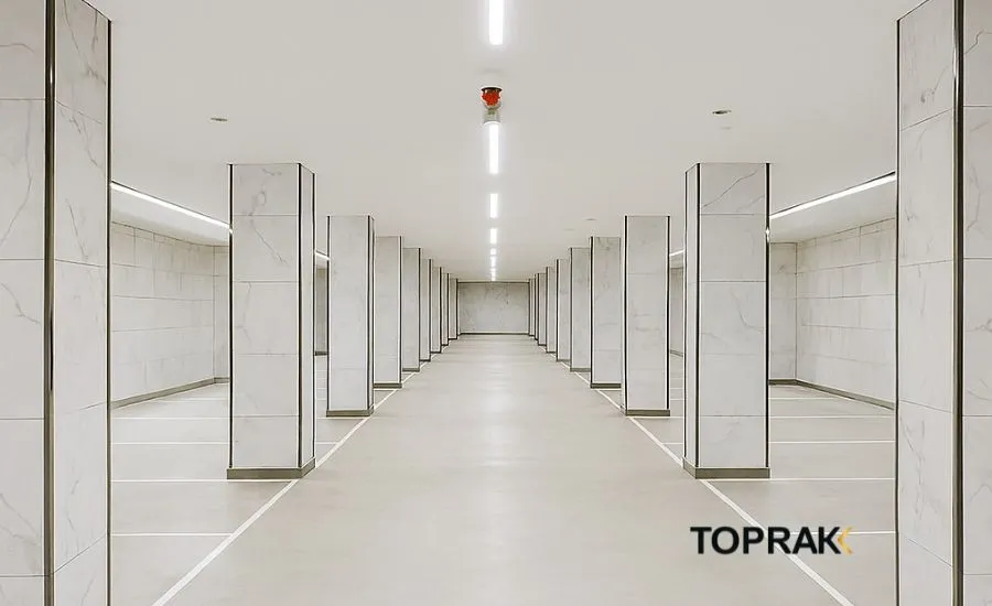 نبشی روکار توپراک در پروژه بیسماستانی