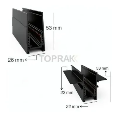 پروفیل نور خطی توکار کد C7